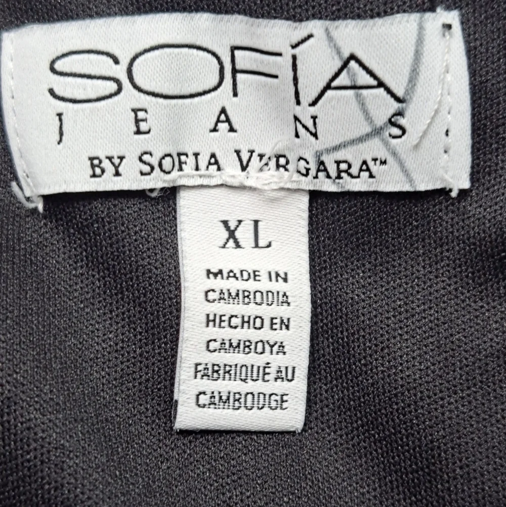 Sofia Vergara Metallic Cropped Blouse Size XL